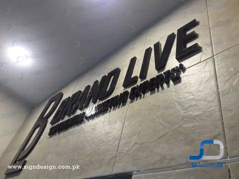Brandlive 3d signage solid acylic