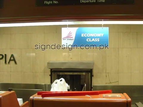 Airindus Jinnah Terminal Economy Counter Sign – project image 1