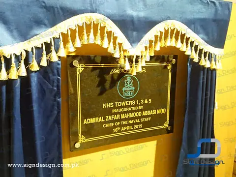 NHS Towers - Karsaz -Inauguration Plaque