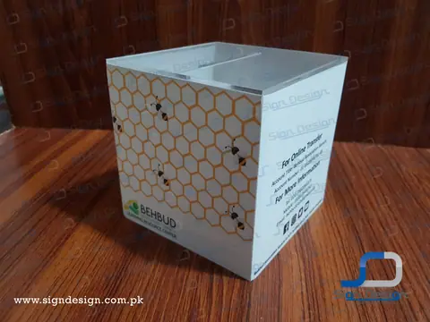Bee Bank Acrylic Branded Drop Box