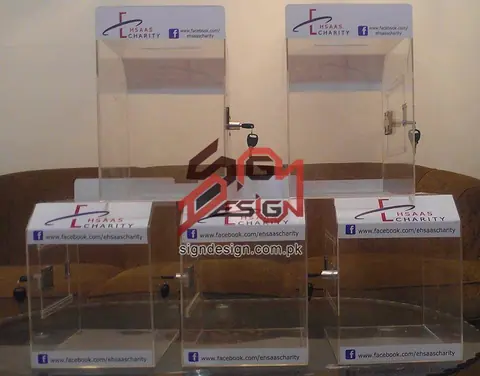 Ehsaas Charity Acrylic Drop Boxes – project image 1