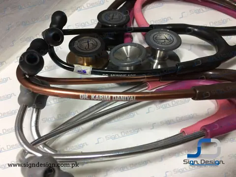 Stethoscope Engraving on 3M Littmann and MDF – project image 1