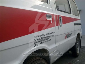 Orient Energy Systems Vinyl Lettering