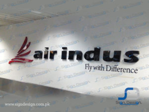 Airindus 3D Wallmount Sign Lahore Airport