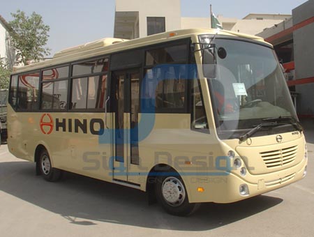 Hino Bus Vinyl Lettering