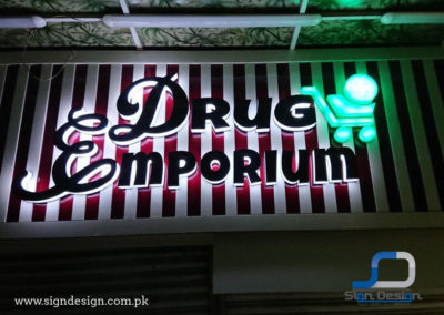 Drug Emporium 3D Shop Signage
