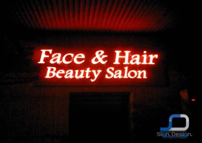 Face and Hair 3D Signage