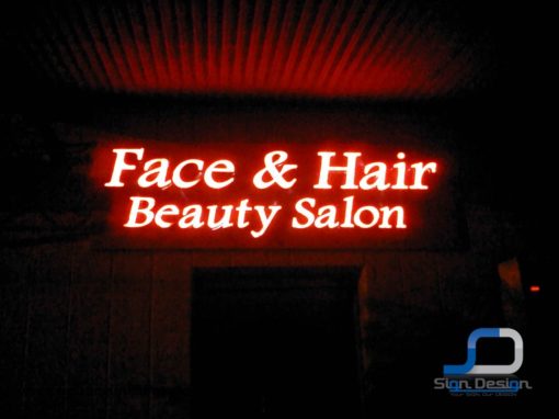 Face and Hair 3D Signage