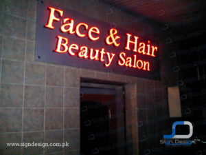 Facenhair Beauty Salon 3d acrylic signage led sign