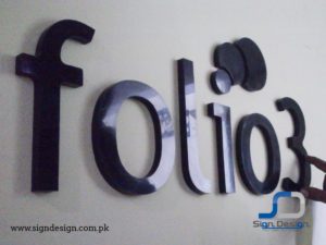 folio3 wallmount 3d acrylic lettering