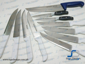 laser marking kitchen knives