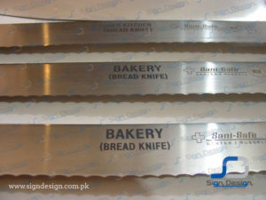 laser marking kitchen knives
