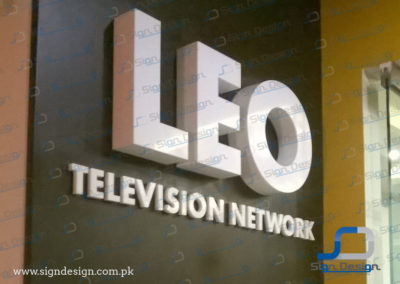 Leo Tv 3D Signage and Branding