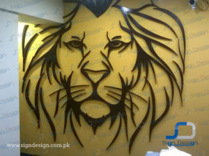 leo tv 3d logo wallmount