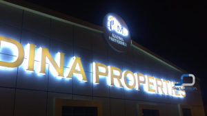 madina properties 3d signage