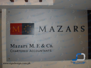 Mazars 3d acrylic signage