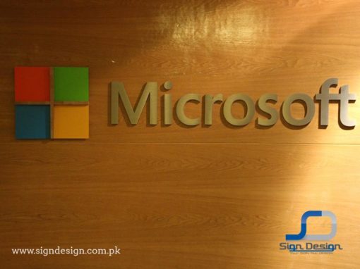 Microsoft SS Letters Wall Mount Sign