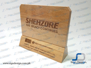 shehzore launch wooden-memento award laser engraved