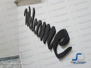 welcome sign 3d letterings