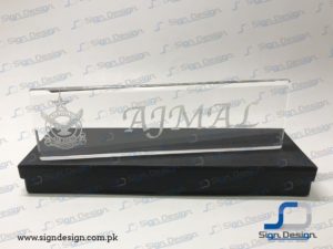 Desktop Nameplate Acrylic Laser Engraved