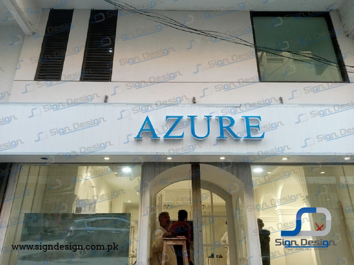 Azure zamzama 3d signage