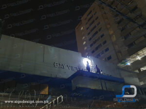 Bay View High School - 3d frontlite acrylic signage - Tariq Road Branch