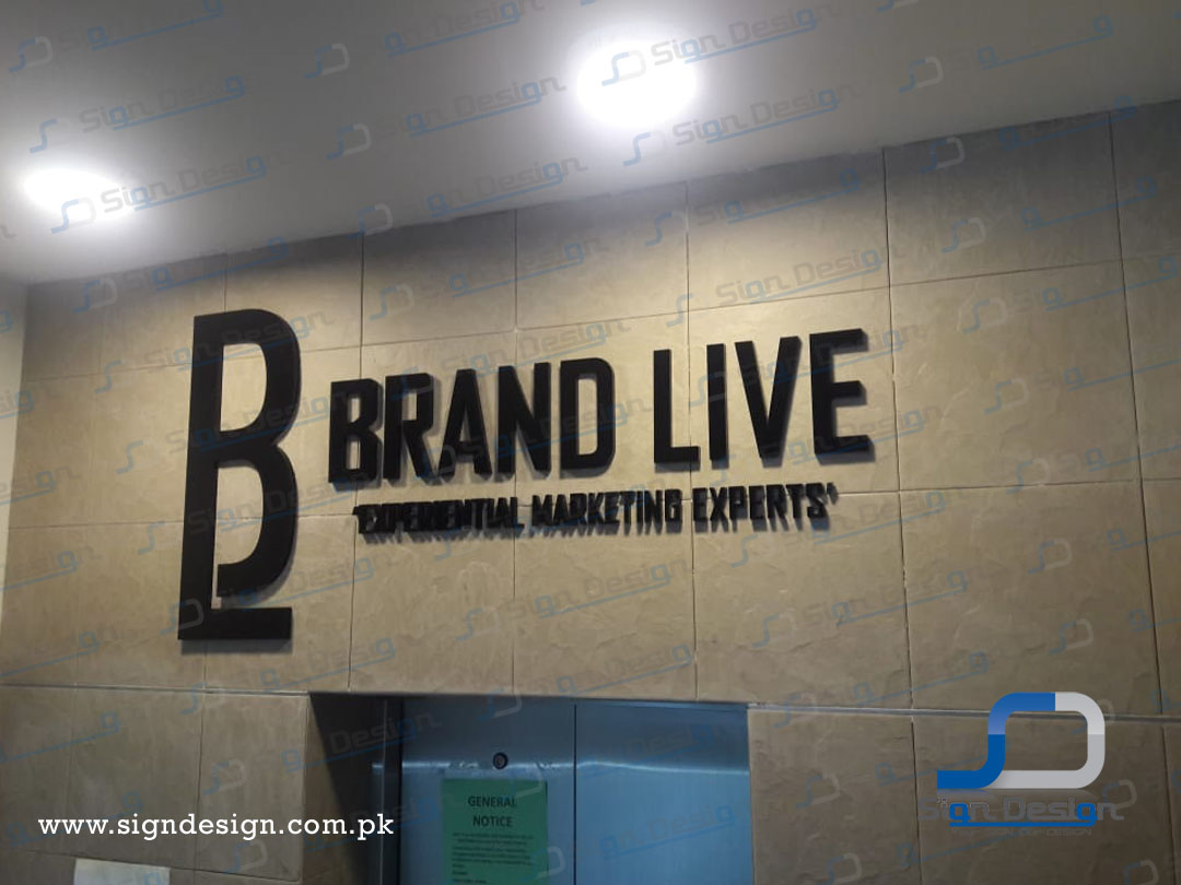 Brandlive 3d signage solid acylic