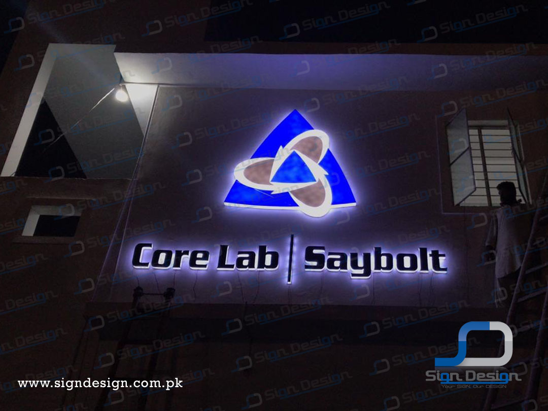 Corelab Saybolt 3D frontlite Signage