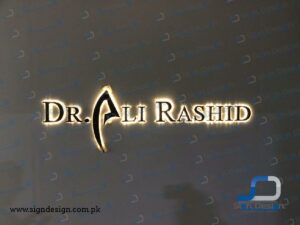 Dr Ali Rashid MS 3D Backlit Signage