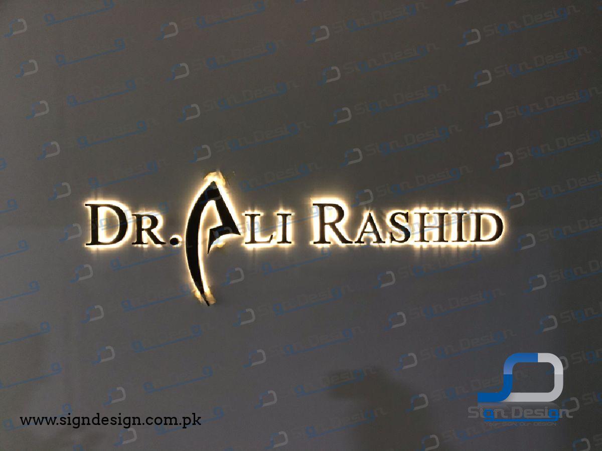 Dr Ali Rashid MS 3D Backlit Signage