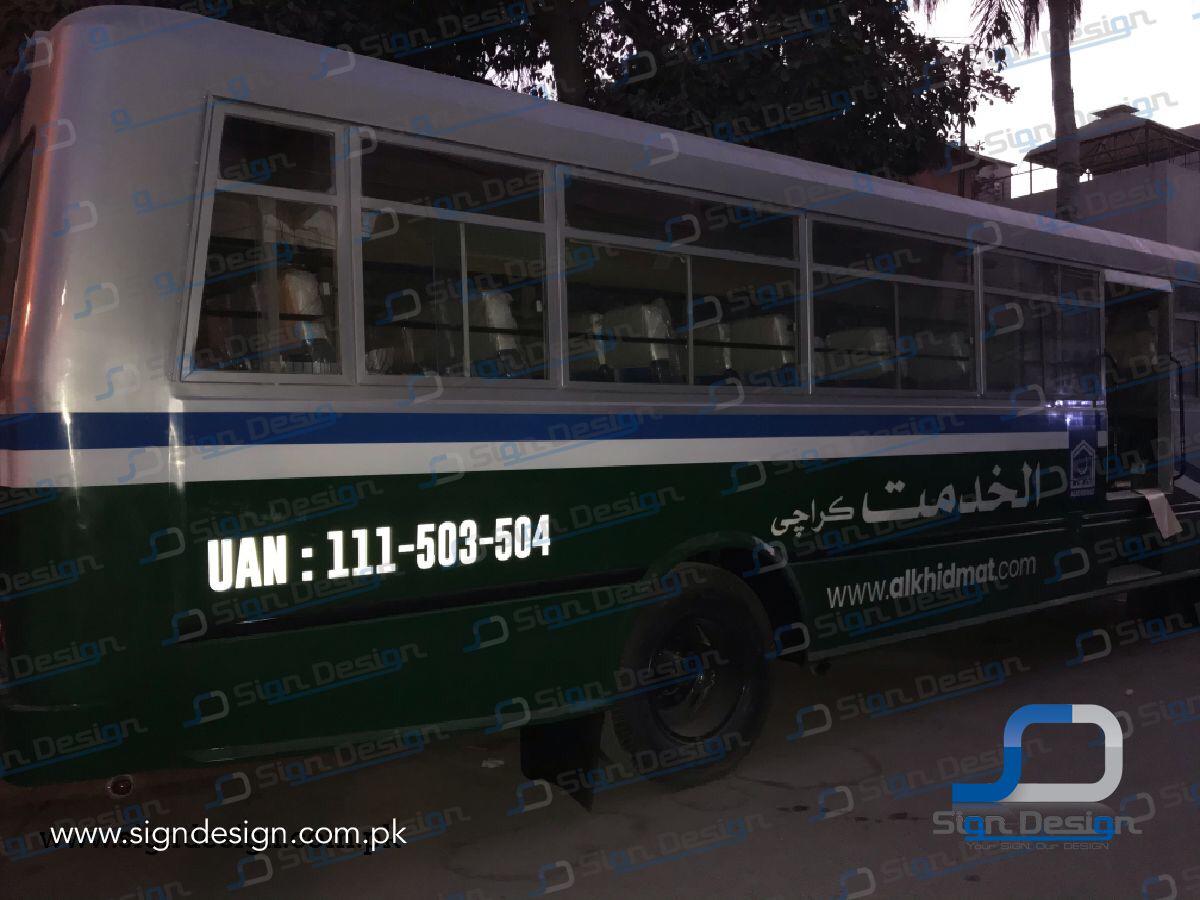 Al Khidmat Bus Branding Karachi