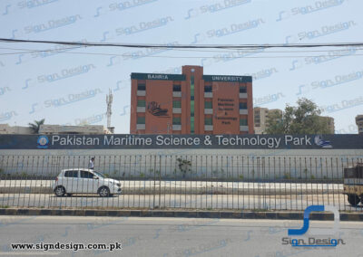 3D Signage of Pakistan Maritime Science & Technology Park, Bahria University, Karachi.