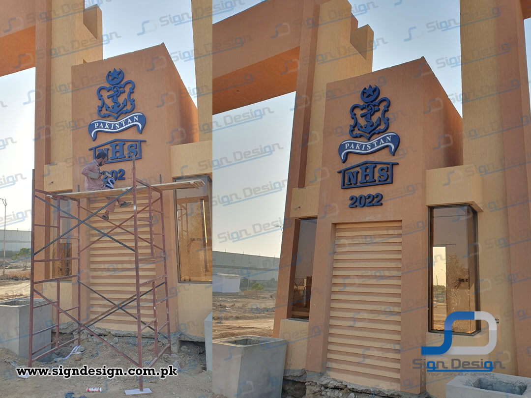 3D Signage made in Foamboard Navy Housing Scheme Mauripur Karachi