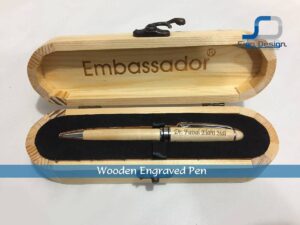 Wood Engraving on Wooden Pens