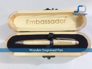 Wood Engraving on Wooden Pens